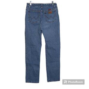 Wrangler Jeans Women's 11/12x32 (31x31) Straight Blue Denim VTG Workwear Cowgirl